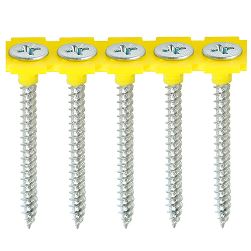 Collated Fine Thread Drywall Screw - BZP - 3.5 x 32 - 1000 PCS