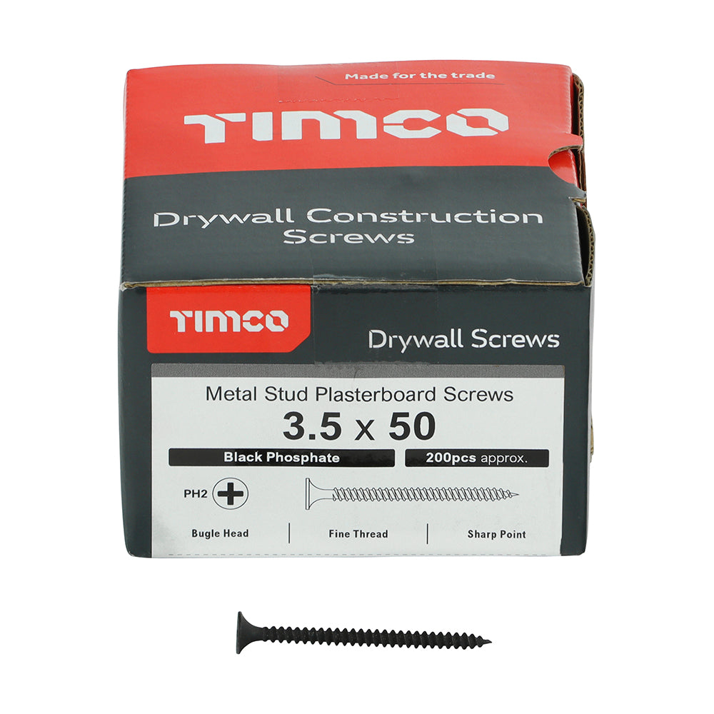 Drywall Screw PH2 - BLK 3.5 x 50 200 PCS