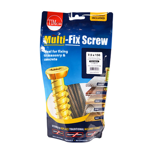 Multi-Fix Concrete Screw - ZYP 7.5 x 150 30 PCS