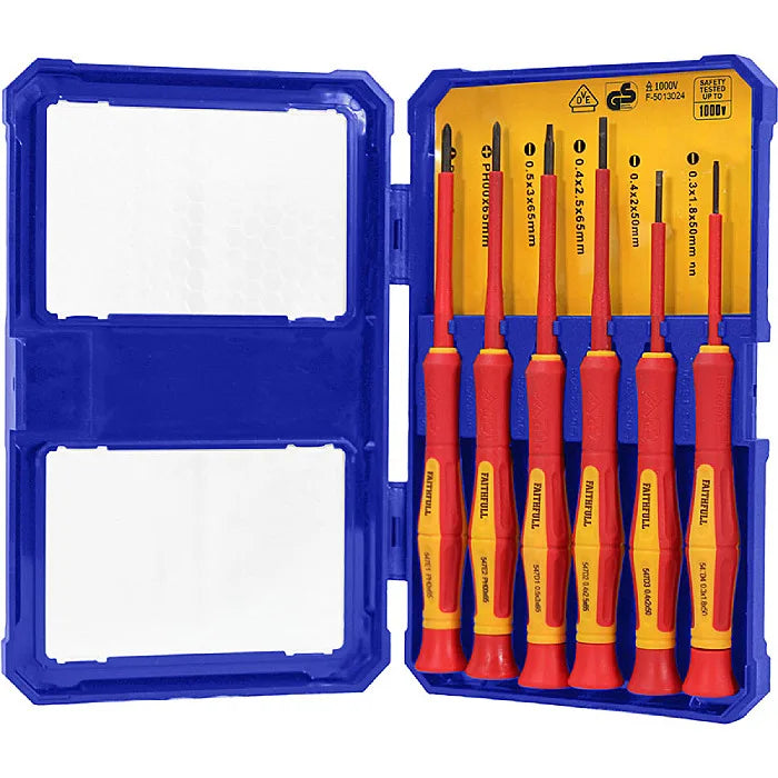 XMS Faithfull Precision VDE Screwdriver Set, 6 Piece