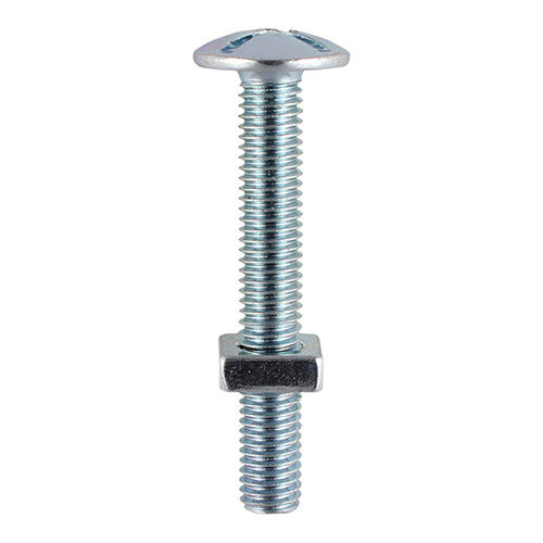 Roofing Bolt & SQ Nut - BZP M6 x 40 - 110 PCS