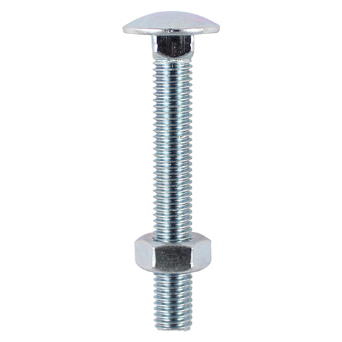 Carriage Bolt & Hex Nut - BZP M8 x 130 30 PCS