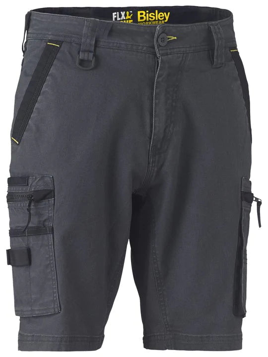 Flex & Move Stretch Utility Zip Cargo Shorts Charcoal (BCCG) 32R