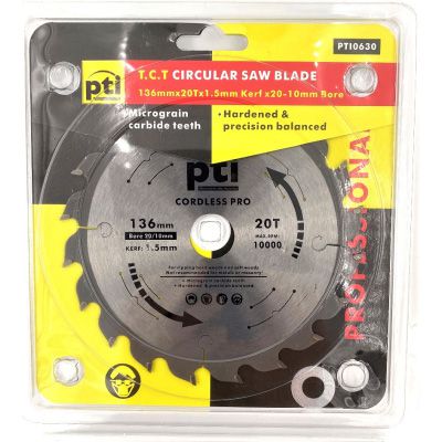 PTI 165 X 24T X 20-16mm THIN KERF SAWBLADE Main Image