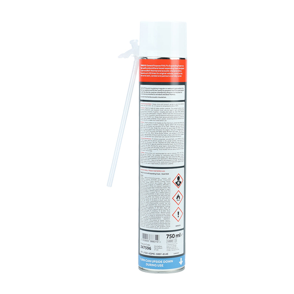 Expanding PU Foam (B3) - Hand 750ml 1 EA - United Fixings