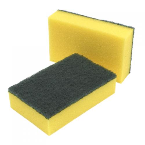 Sponge back Green Scourer - Pack of 10