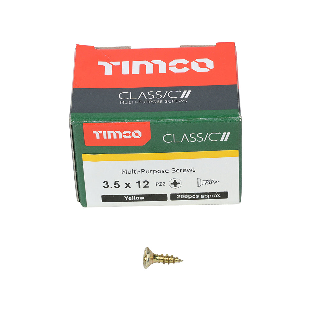 Timco - Classic Screw PZ2 CSK - ZYP 3.5 x 12mm (200)