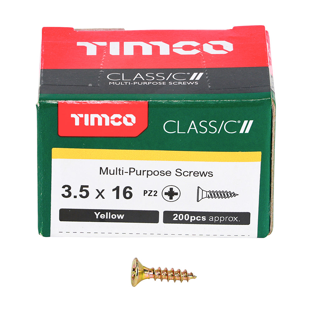 Timco - Classic Screw PZ2 CSK - ZYP 3.5 x 16mm (200)