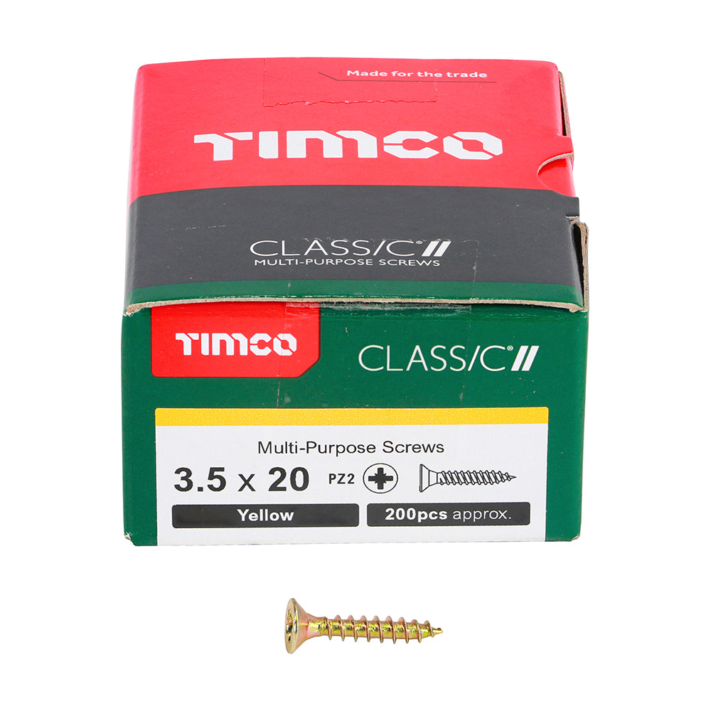 Timco - Classic Screw PZ2 CSK - ZYP 3.5 x 20mm (200)