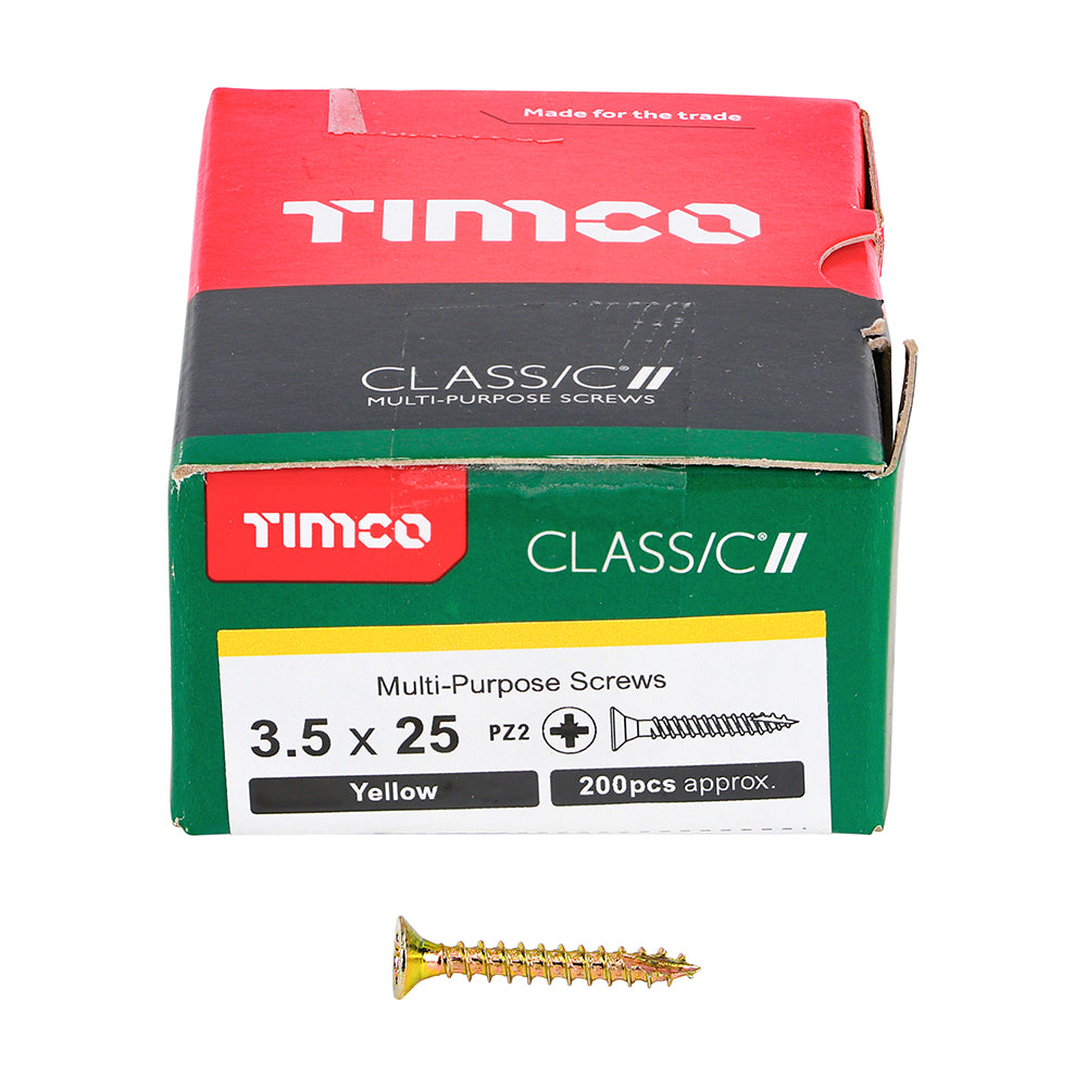 Timco - Classic Screw PZ2 CSK - ZYP 3.5 x 25mm (200)