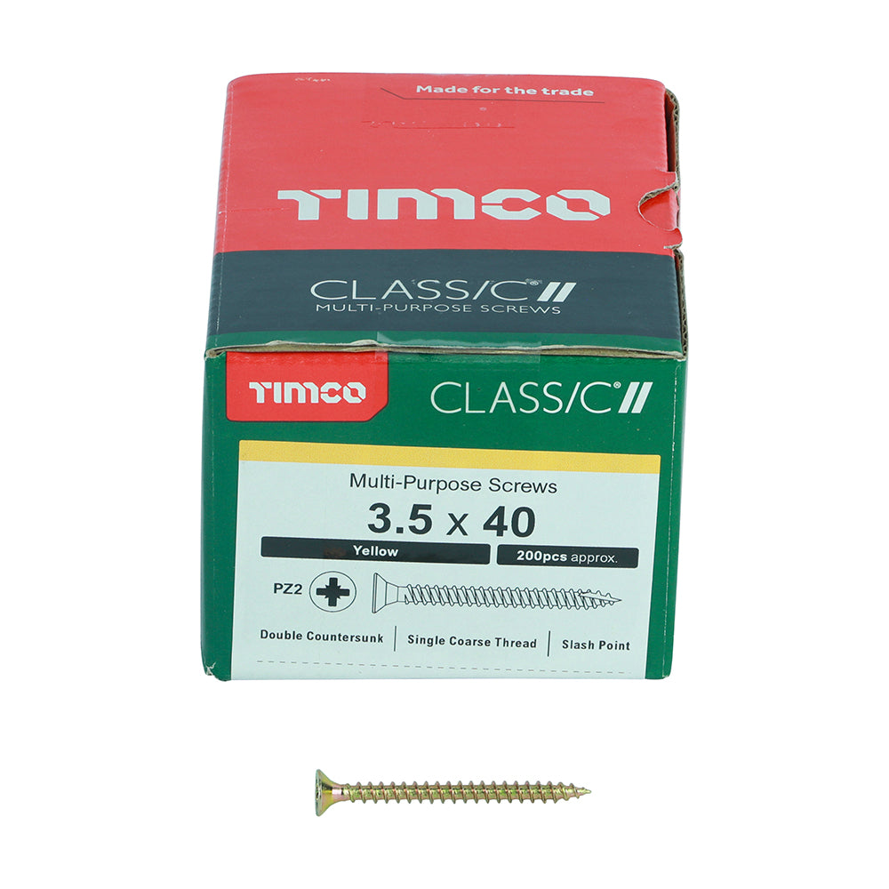 Timco - Classic Screw PZ2 CSK - ZYP 3.5 x 40mm (200)