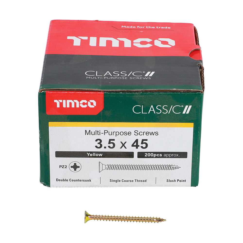 Timco - Classic Screw PZ2 CSK - ZYP 3.5 x 45mm (200)