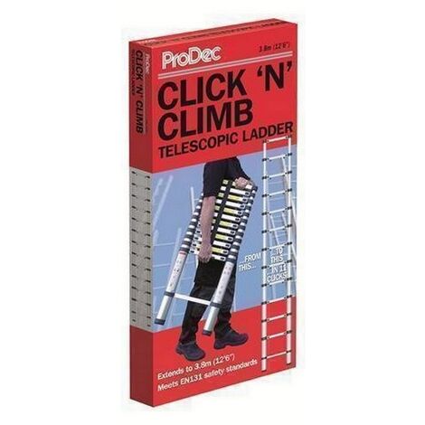 ProDec Advance Click 'N' Climb Pro 3.8m - Telescopic Ladder