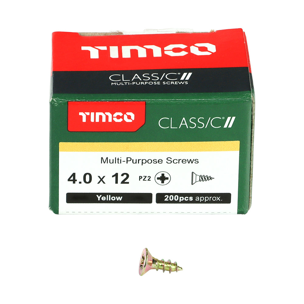 Classic Screw PZ2 CSK - ZYP 4.0 x 12 (200 PCS)