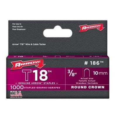 Arrow T18 Staples 3/8  (10MM) Box of 1000