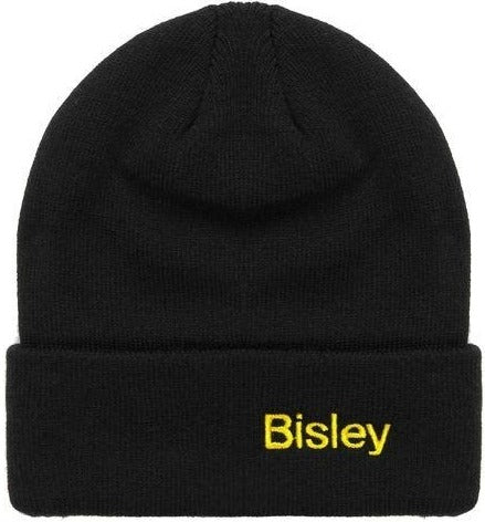 BLACK BEANIE WITH BISLEY LOGO