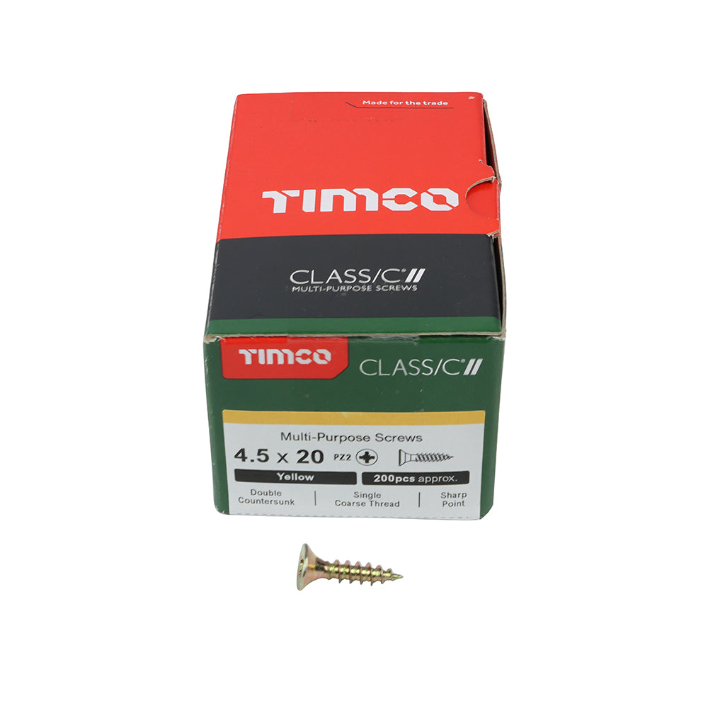 Timco - Classic Screw PZ2 CSK - ZYP 4.5 x 20mm (200)