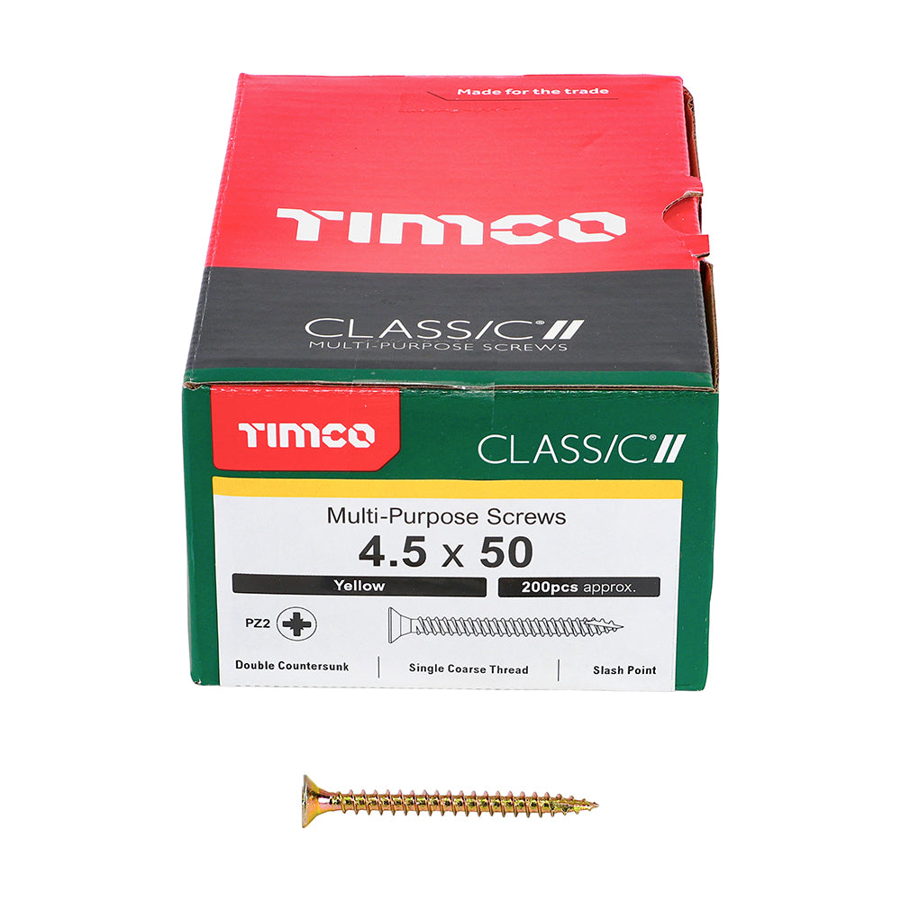 Timco - Classic Screw PZ2 CSK - ZYP 4.5 x 50mm (200)