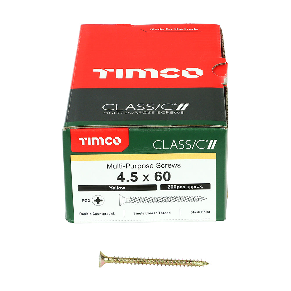Timco - Classic Screw PZ2 CSK - ZYP 4.5 x 60mm (200)