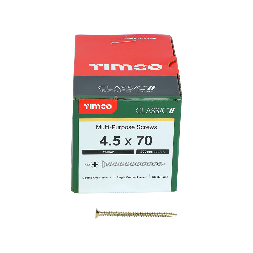 Timco - Classic Screw PZ2 CSK - ZYP 4.5 x 70mm (200)