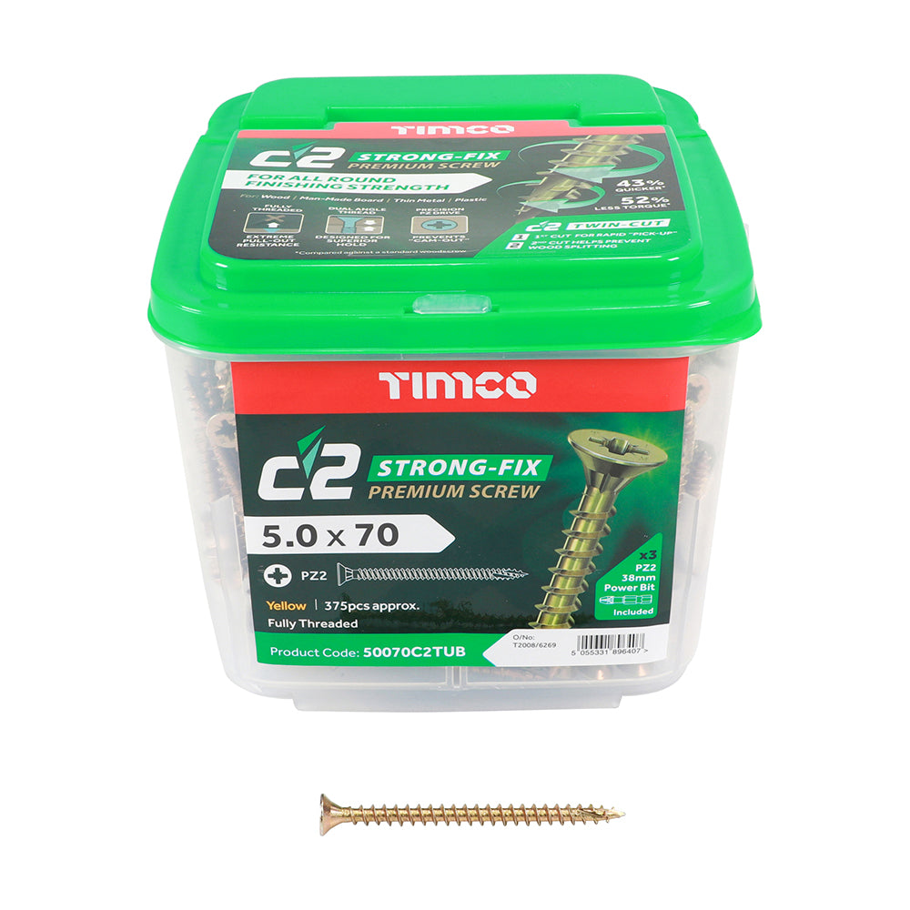 C2 Screw PZ2 CSK - ZYP (TUB) 5 x 70 - 375 PCS