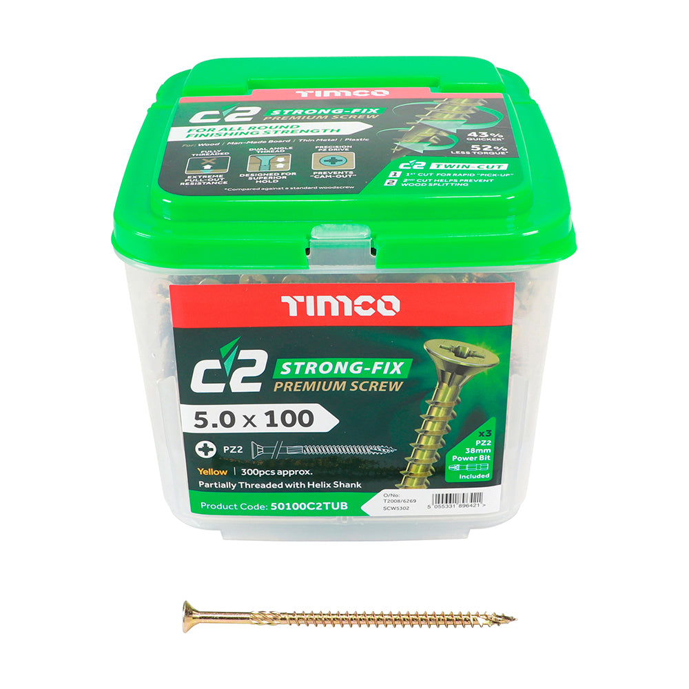C2 Screw PZ2 CSK - ZYP (TUB) 5 x 100 - 300 PCS