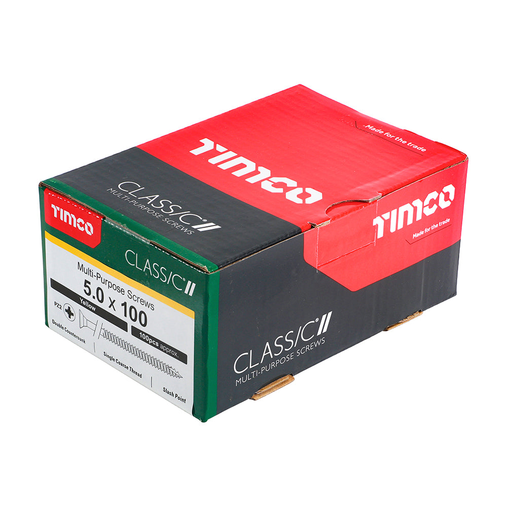 Timco - Classic Screw PZ2 CSK - ZYP 5 x 100mm (100)