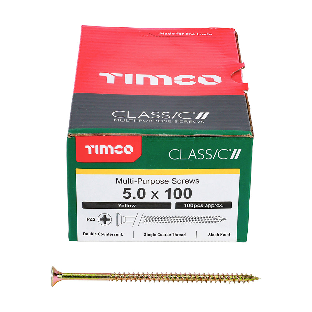 Timco - Classic Screw PZ2 CSK - ZYP 5 x 100mm (100)