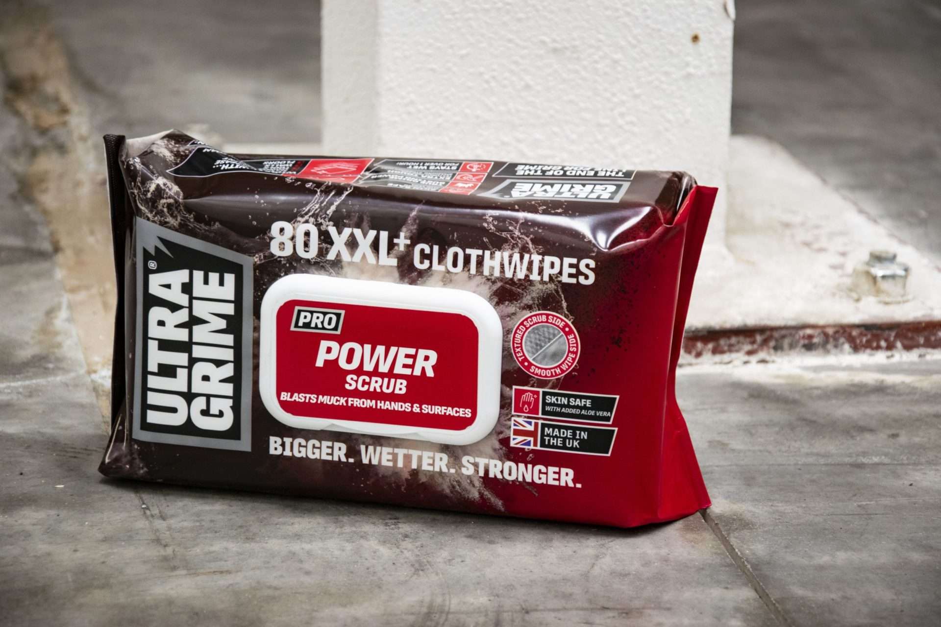 ULTRA GRIME POWER SCRUB WIPES (RED) 80no