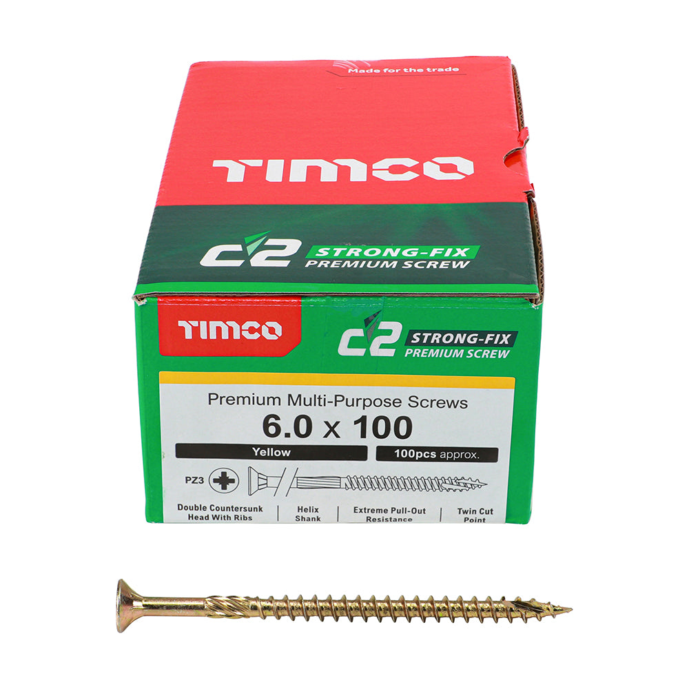 C2 Screw PZ3 CSK - ZYP 6 x 100 - 100 PCS