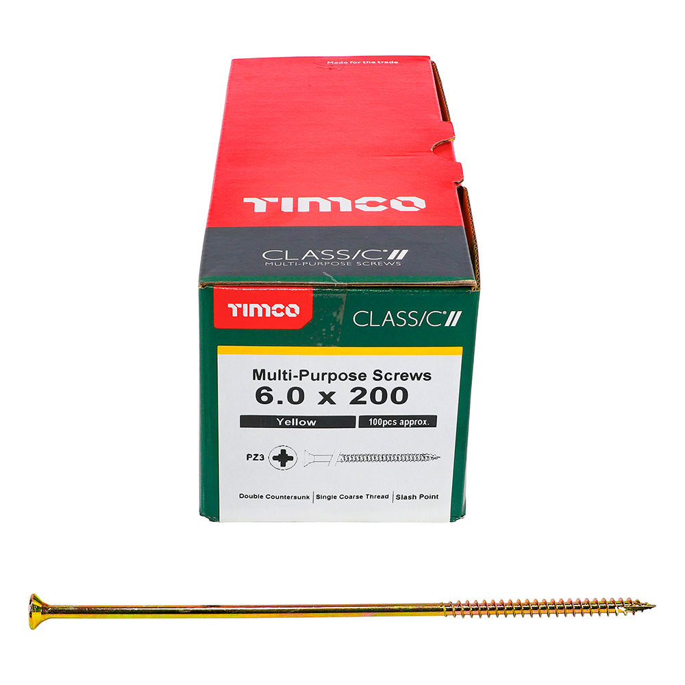 Classic Screw PZ3 CSK - ZYP 6.0 x 200 (100 PCS)