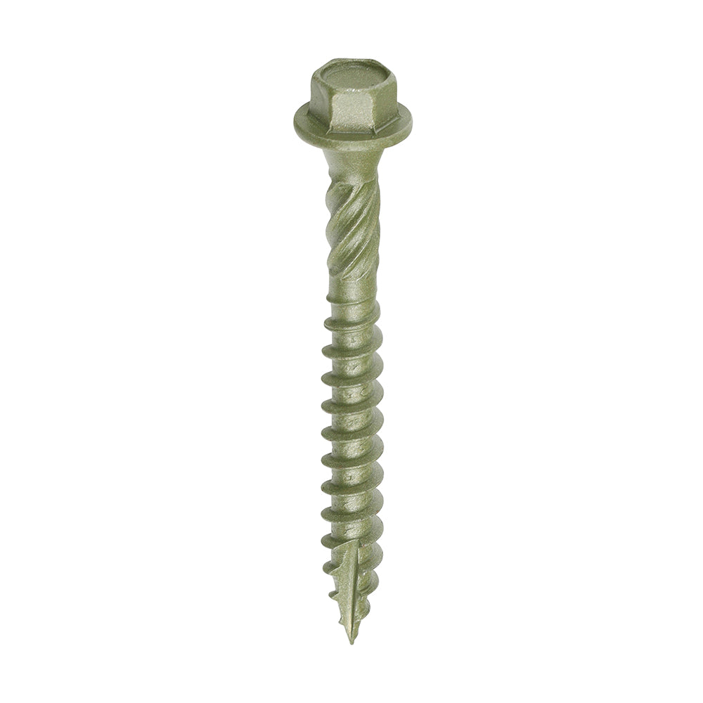 In-Dex Timber Screw HEX - GRN 6.7 x 60 - 50 PCS