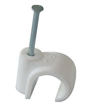 FM Products -11mm Masonry Nail Pipe Clips White (Box 100)