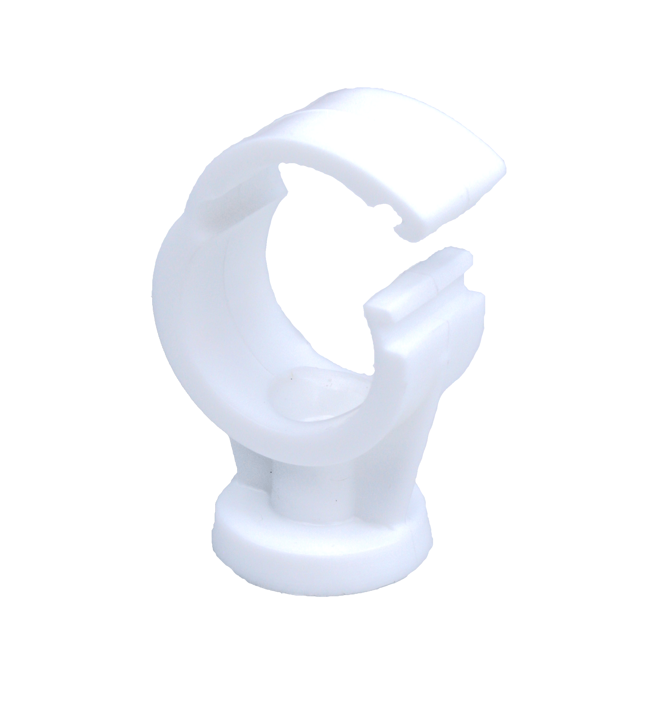 Open Pipe Clip 22mm Single White (Box 100)