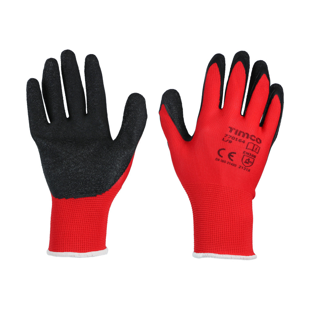 Light Grip Glove Latex Crinkle - Large