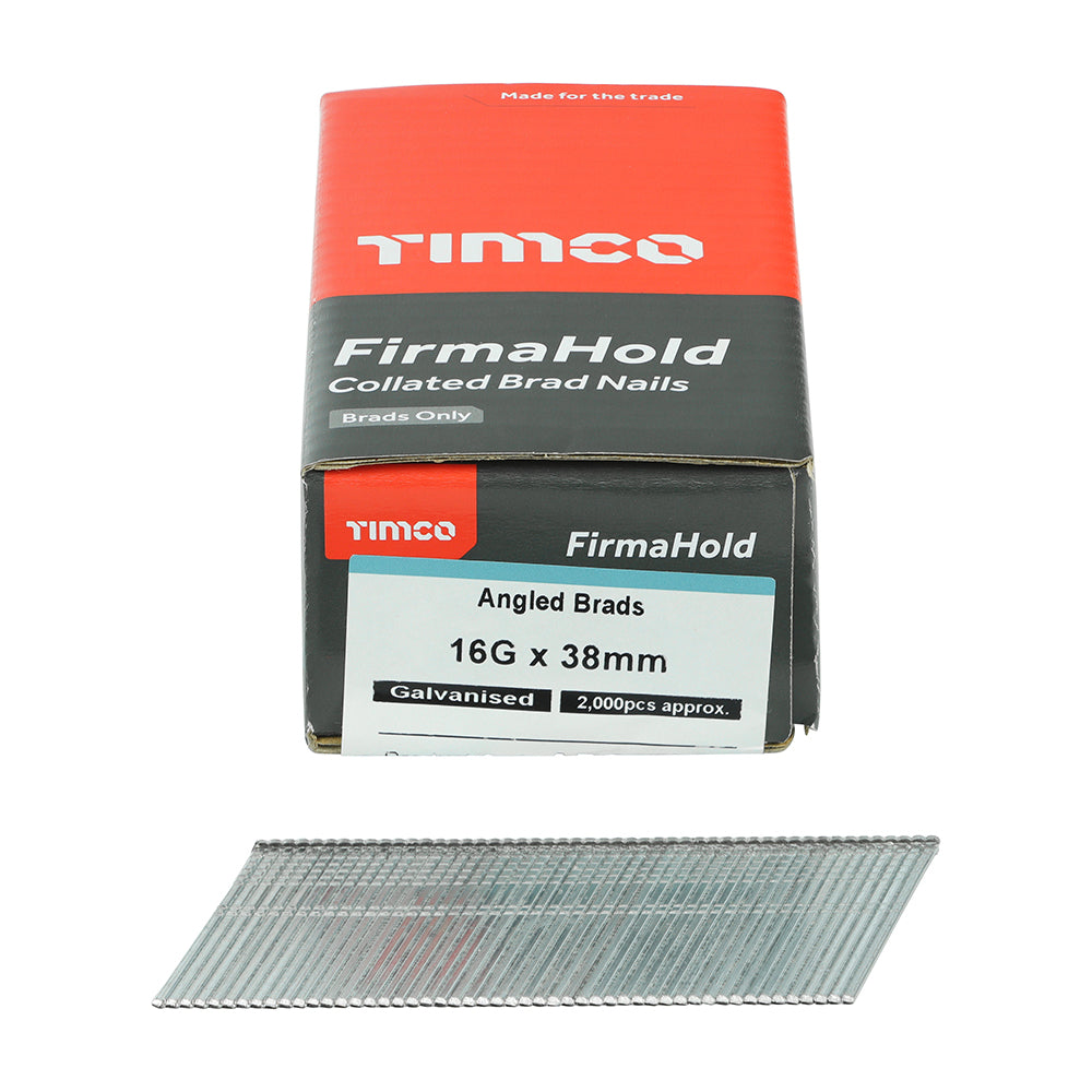 FirmaHold Angled Brads - GALV 16g x 38mm - 2000 PCS