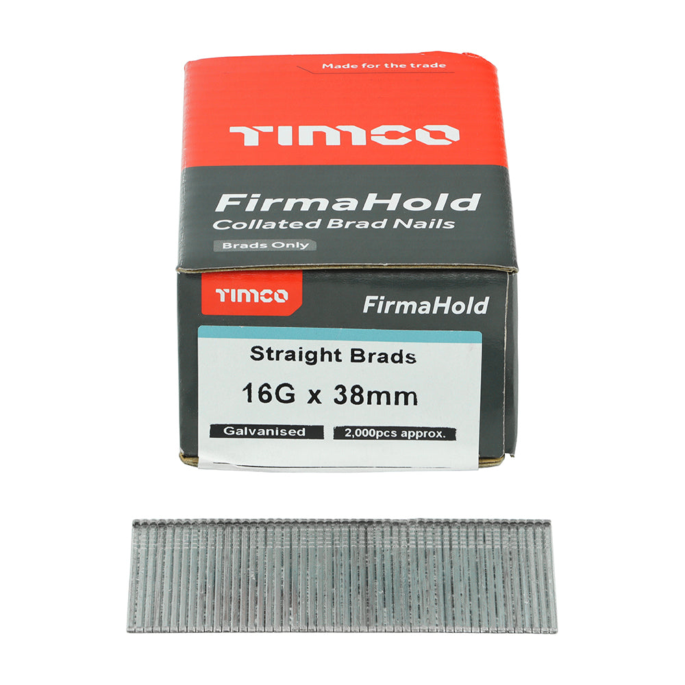 FirmaHold Straight Brad - GALV 16g x 38 2000 PCS