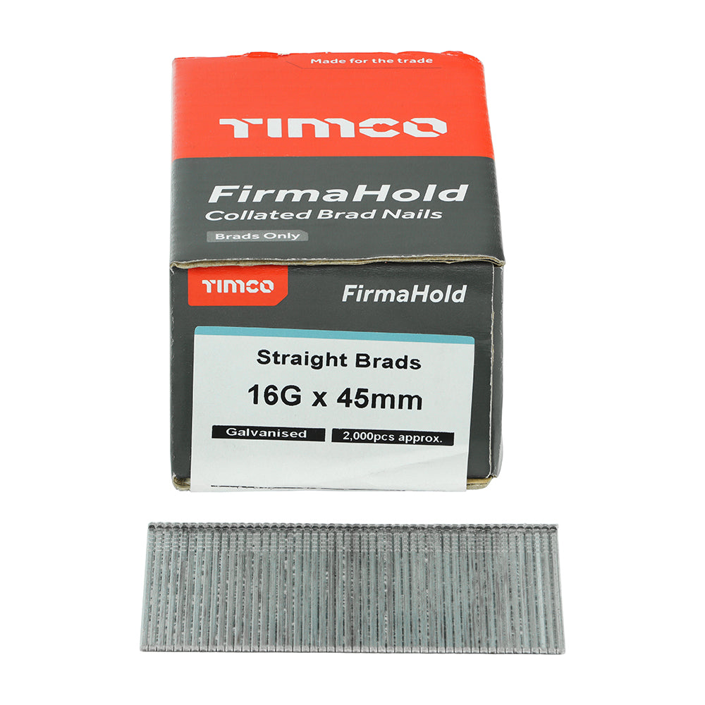 FirmaHold Straight Brad - GALV 16g x 45 2000 PCS