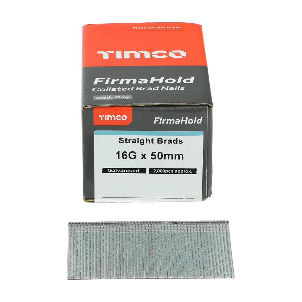 FirmaHold Straight Brads - GALV 16g x 50mm - 2000 PCS