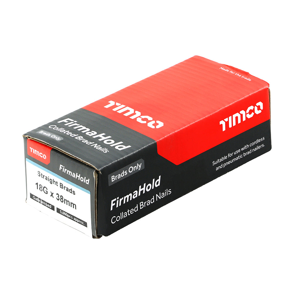 FirmaHold Straight Brads - GALV 18g x 38mm - 5000 PCS