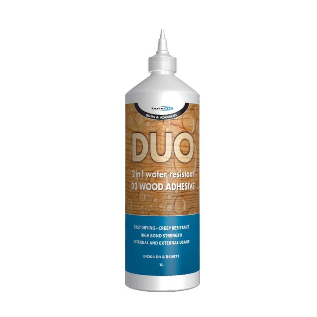 Bond It Duo 2 In 1 Wood Glue - White - 1L