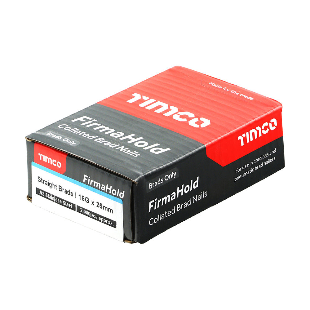 FirmaHold Straight Brad - Stainless Steel - 16g x 25mm - 2000 PCS