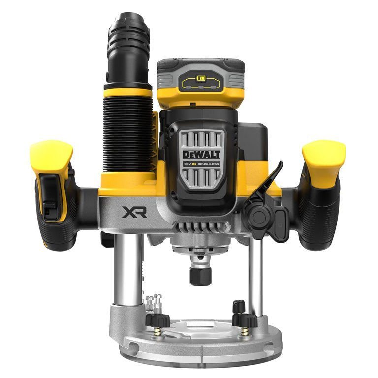 DEWALT DCW620H2 1/2in Plunge Router 18V Kit (inc 2 x 5.0Ah Powerstack Batteries, Charger & Carry Case)