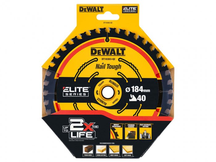 DeWalt Corded Extreme Framing Circular Saw Blade 184 x 16mm (40 Teeth)