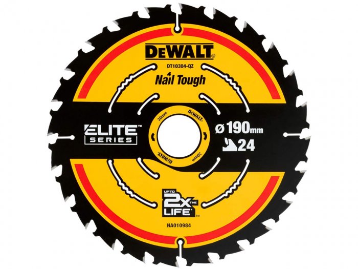 DeWalt DT10304 Extreme Framing Saw Blade (190 x 1.65 x 30mm X 24 Teeth)