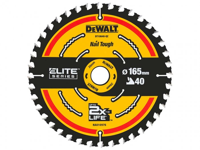 DeWalt Cordless Extreme Framing Circular Saw Blade 165 x 20mm (40 teeth)