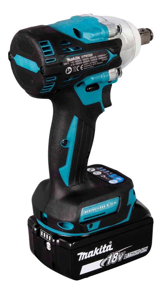 Makita DTW300Z - LXT Brushless 1/2in Impact Wrench - 18V - Body Only - United Fixings
