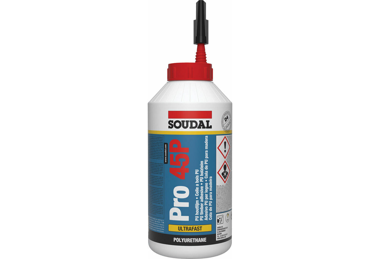 Soudal 45 Minute D4 PU Wood Glue (750ml)