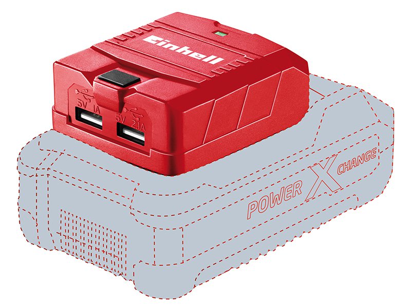 Einhell TE-CP 18 Li USB-Solo Power X-Change Battery Adaptor 18V Li-ion Main Image