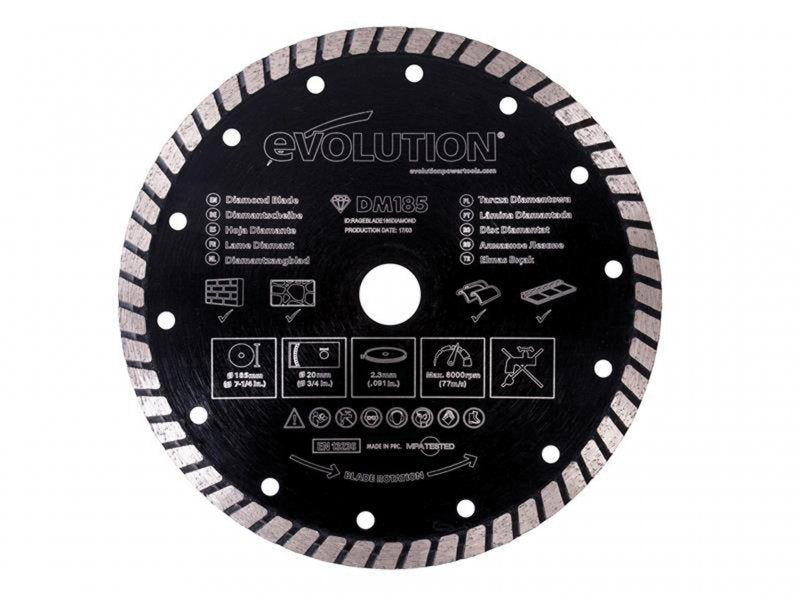 Evolution RAGE Diamond Blade, Segmented Rim 185 x 20mm Main Image